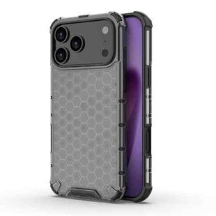 For iPhone 17 Pro Max Honeycomb Shockproof Phone Case(Black)