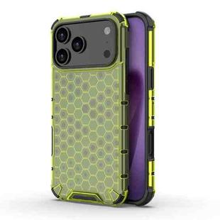 For iPhone 17 Pro Max Honeycomb Shockproof Phone Case(Green)