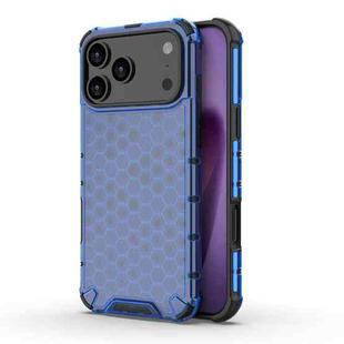 For iPhone 17 Pro Max Honeycomb Shockproof Phone Case(Blue)