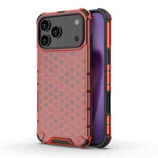 For iPhone 17 Pro Max Honeycomb Shockproof Phone Case(Red)