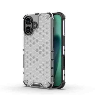 For iPhone 17 Honeycomb Shockproof Phone Case(White)