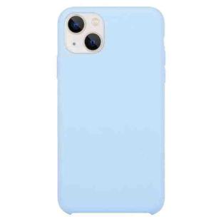 Solid Silicone Phone Case For iPhone 15(Light Blue)