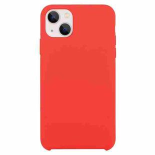 Solid Silicone Phone Case For iPhone 15(Red)