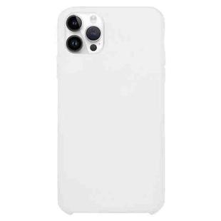 Solid Silicone Phone Case For iPhone 15 Pro(White)