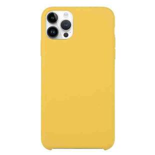 Solid Silicone Phone Case For iPhone 15 Pro Max(Yellow)