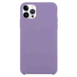 Solid Silicone Phone Case For iPhone 15 Pro Max(Purple)