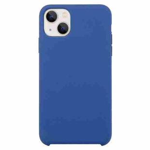 Solid Silicone Phone Case For iPhone 15 Plus(Blue)