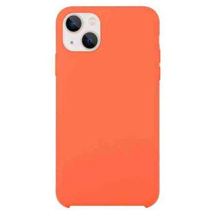 Solid Silicone Phone Case For iPhone 15 Plus(Orange)