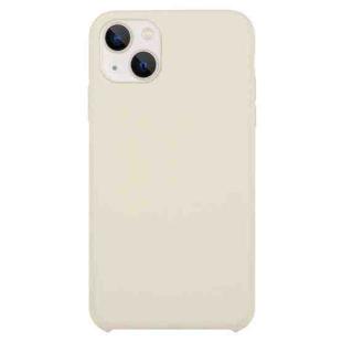 Solid Silicone Phone Case For iPhone 15 Plus(Beige)