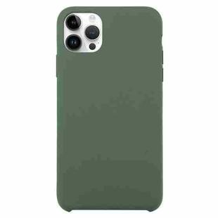 For iPhone 16 Pro Max Solid Silicone Phone Case(Dark Green)