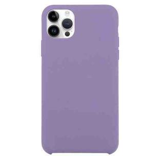 For iPhone 16 Pro Max Solid Silicone Phone Case(Purple)