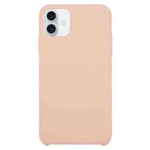 For iPhone 16 Plus Solid Silicone Phone Case(Pink)