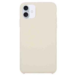 For iPhone 16 Plus Solid Silicone Phone Case(Beige)