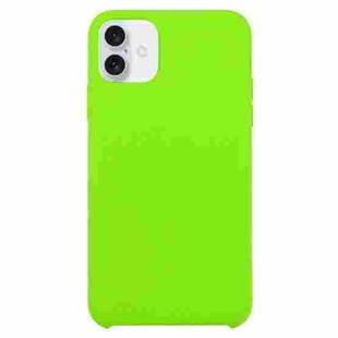 For iPhone 16 Plus Solid Silicone Phone Case(Light Green)