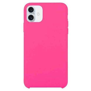 For iPhone 16 Plus Solid Silicone Phone Case(Rose Red)