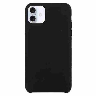 For iPhone 16 Plus Solid Silicone Phone Case(Black)