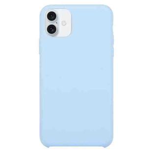 For iPhone 16 Solid Silicone Phone Case(Light Blue)