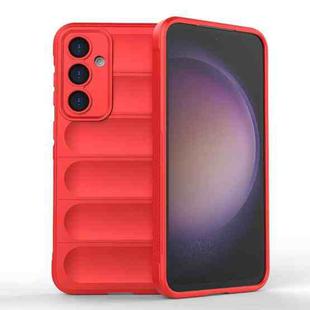 For Samsung Galaxy S23 FE 5G Magic Shield TPU + Flannel Phone Case(Red)