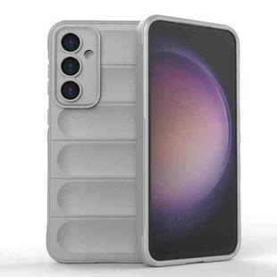For Samsung Galaxy S23 FE 5G Magic Shield TPU + Flannel Phone Case(Grey)