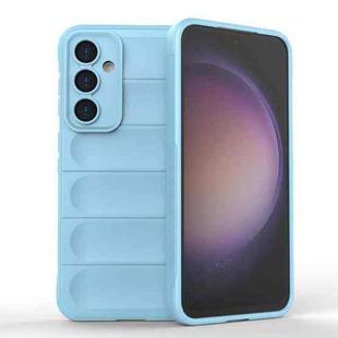 For Samsung Galaxy S23 FE 5G Magic Shield TPU + Flannel Phone Case(Light Blue)
