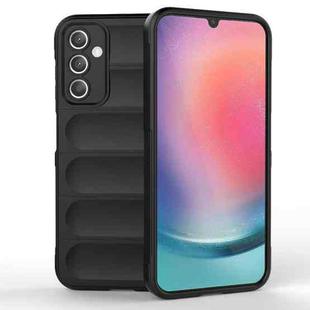 For Samsung Galaxy A25 5G Magic Shield TPU + Flannel Phone Case(Black)