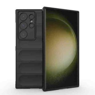 For Samsung Galaxy S24 Ultra 5G Magic Shield TPU + Flannel Phone Case(Black)