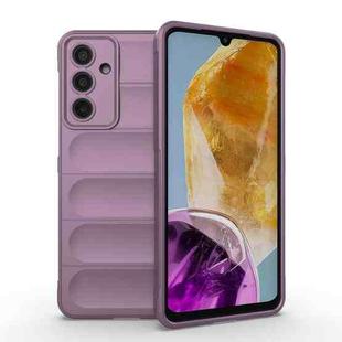 For Samsung Galaxy M55 5G Magic Shield TPU + Flannel Phone Case(Purple)