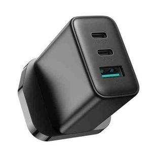 JOYRO0M JR-TCF10 32W Dual USB-C/Type-C+USB Fast Charger, Plug:UK Plug(Black)