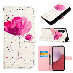 For Samsung Galaxy A25 5G / A24 3D Painting Horizontal Flip Leather Phone Case(Flower)