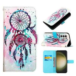 For Samsung Galaxy S24 Ultra 5G 3D Painting Horizontal Flip Leather Phone Case(Color Drop Wind Chimes)