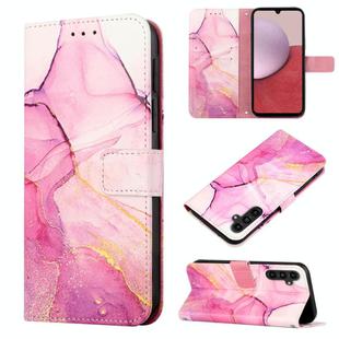 For Samsung Galaxy A15 PT003 Marble Pattern Flip Leather Phone Case(Pink Purple Gold LS001)