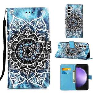 For Samsung Galaxy S24+ 5G Colored Drawing Pattern Plain Weave Leather Phone Case(Undersea Mandala)