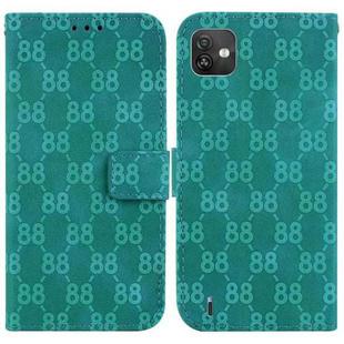 For Wiko Y82 Double 8-shaped Embossed Leather Phone Case(Green)