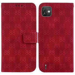 For Wiko Y82 Double 8-shaped Embossed Leather Phone Case(Red)