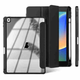 For iPad Pro 10.5 / Air 2019 3-folding Acrylic Smart Leather Tablet Case(Black)