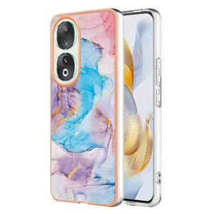 For Honor 90 5G Electroplating IMD TPU Phone Case(Blue Marble)