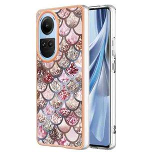 For OPPO Reno10 5G Global Electroplating IMD TPU Phone Case(Pink Scales)