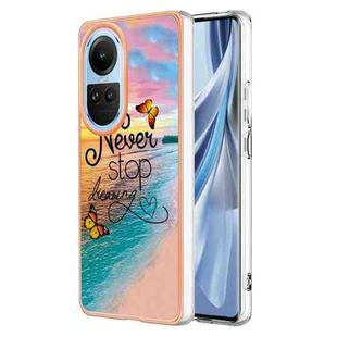 For OPPO Reno10 5G Global Electroplating IMD TPU Phone Case(Dream Butterfly)