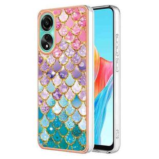 For OPPO A78 4G Electroplating IMD TPU Phone Case(Colorful Scales)