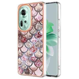 For OPPO Reno11 5G Global Electroplating IMD TPU Phone Case(Pink Scales)