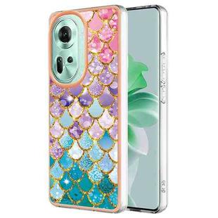 For OPPO Reno11 5G Global Electroplating IMD TPU Phone Case(Colorful Scales)