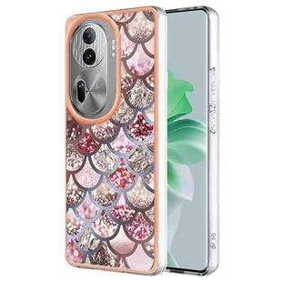 For OPPO Reno11 Pro 5G Global Electroplating IMD TPU Phone Case(Pink Scales)