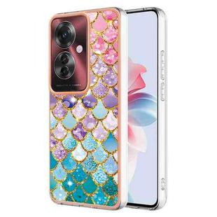 For OPPO Reno11 F 5G Global Electroplating IMD TPU Phone Case(Colorful Scales)