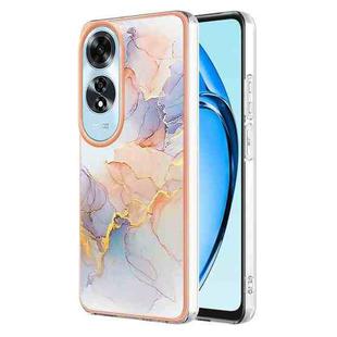 For OPPO A60 Electroplating IMD TPU Phone Case(White Marble)