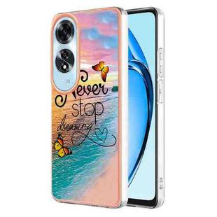 For OPPO A60 Electroplating IMD TPU Phone Case(Dream Butterfly)