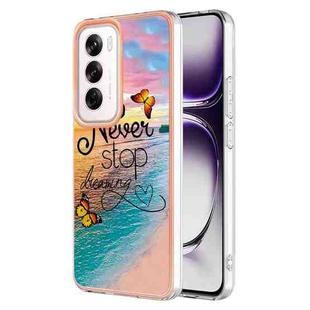 For OPPO Reno12 Global Electroplating IMD TPU Phone Case(Dream Butterfly)