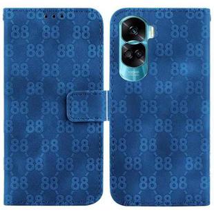 For Honor X8a Double 8-shaped Embossed Leather Phone Case(Blue)