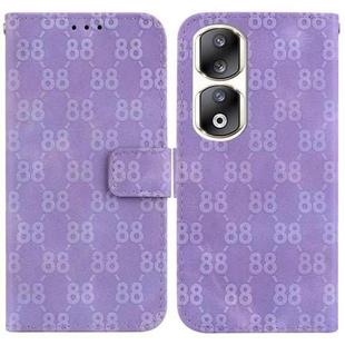 For Honor X5 Double 8-shaped Embossed Leather Phone Case(Purple)