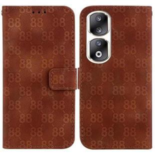 For Honor X5 Double 8-shaped Embossed Leather Phone Case(Brown)