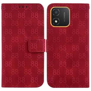 For Honor 80 SE Double 8-shaped Embossed Leather Phone Case(Red)